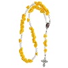 rosario medjugorje rose gialle croce strass