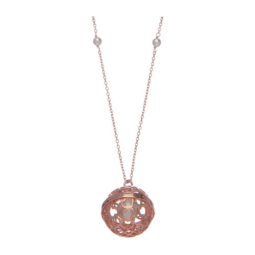 collana amen lunga con chiama angeli argento rose