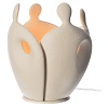 lampada gres porcellanato h 28 cm avorio