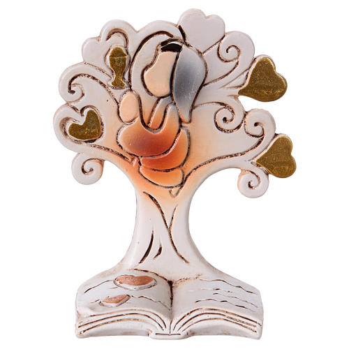 albero libro con bimba 7 cm resina
