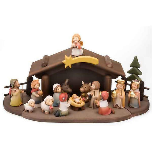 presepe bambini legno con magneti