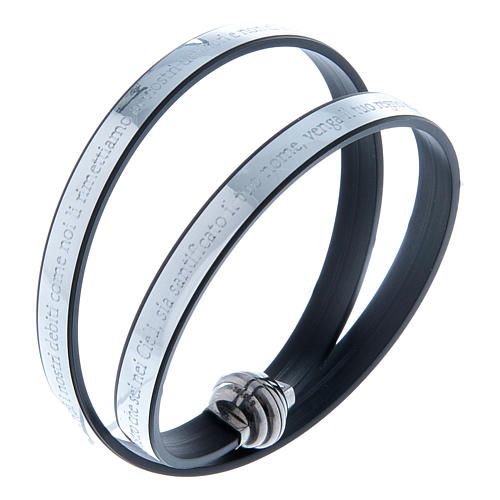 bracciale amen arg 925 termoplastica argento incisione padre nostro