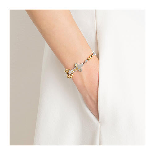 magnificat rosalet ghirelli argento placcato oro crocifisso