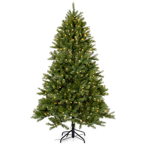 albero di natale 225 cm verde poly memory shape luci bluetooth