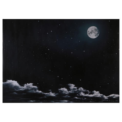 cielo notturno con luna in carta 70x100 cm