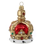 corona inglese decorazioni albero natale vetro soffiato