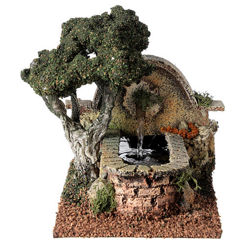 fontana funzionante albero presepe 8 10 cm 15x10x20 cm