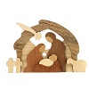 presepe piccolo intarsiato legno azur loppiano