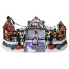 scenografia di natale 20x40x25 cm pattinaggio mov gnomo batteria corr