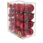 set decoro albero di natale rosso 38 palline 60 mm