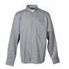 camicia clergy m. lunga facile stiro spigato misto cotone grigio cococler