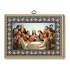ultima cena quadro tavola legno da appendere 20x15 cm