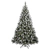 albero natale barberino cm 180 pigne punte bianche pvc