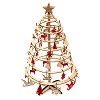 albero di natale spira mini e set decorazione legno 42 cm