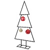 albero porta palline natale metallo nero 80x40x10 cm