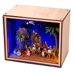 nativity box re magi sul cammello 20x25x20cm presepe 4 cm 150x150