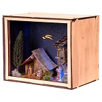 nativity box scena natività presepe 4 cm dipinta a mano 20x25x20cm 150 x150
