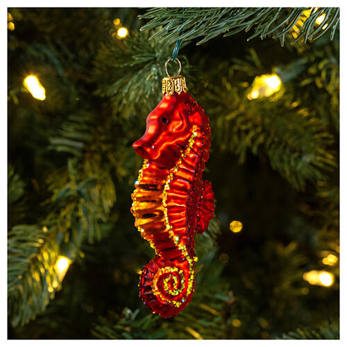 cavalluccio marino addobbo vetro soffiato albero natale