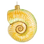 conchiglia nautilus decorazioni albero natale vetro soffiato