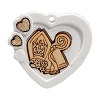 charm cuore mitra vescovile cresima gesso 4cm