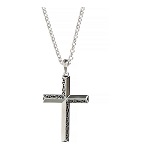 collana argento unisex croce ricamo gioielli amen