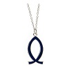 collana pesce blu pendente argento 925 holyart collection