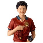 carlo acutis statuetta resina colorata 30 cm