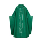 casula slabbinck con collo rivoltato e croci ricamate a macchina