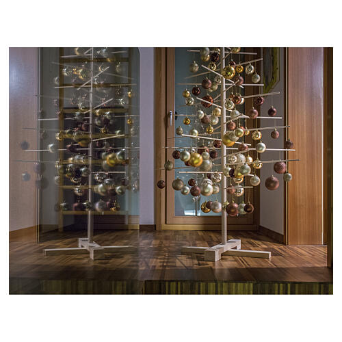 albero di natale xmas3 in legno naturale decorativo 190 cm