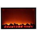 caminetto led effetto fiamma nero 50x80x10 cm