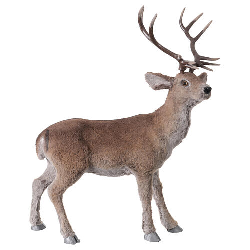 cervo statua pelliccia artificiale natale 30x55x65 cm