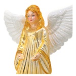 puntale angelo dorato decorazioni albero natale vetro soffiato