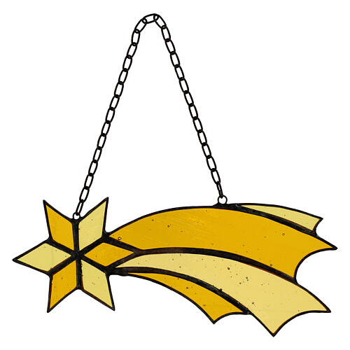 stella cometa in vetro colorato