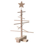 albero di natale xmas3 in legno naturale dallo stile essenziale 45 cm