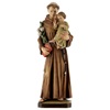 sant'antonio con bimbo legno dipinto valgardena