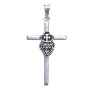 croce stemma passionista argento 800 cm 3-5x2
