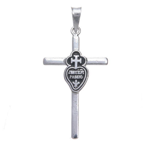 croce stemma passionista argento 800 cm 3-5x2