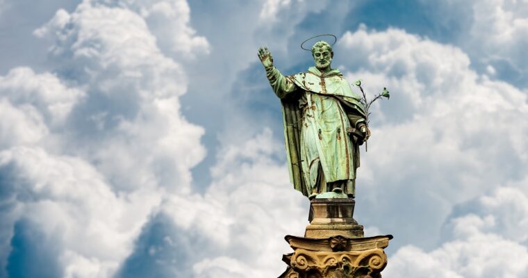 Święty Dominik Guzmán i dostarczenie różańca