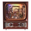 televisor vintage natividade com os reis magos 25x20x10 cm led
