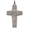 Colar cruz Papa Francisco metal 8x5 cm