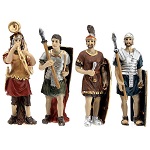 Quatro figuras soldados romanos 9-10 cm