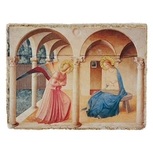 Anunciação 9x12 cm Fra Angelico retouch Bottega Tifernate