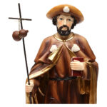 Imagem São Tiago apóstolo 30 cm resina corada