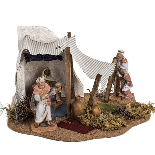 Tente des Rois Mages crèche Noel Fontanini village 12 cm